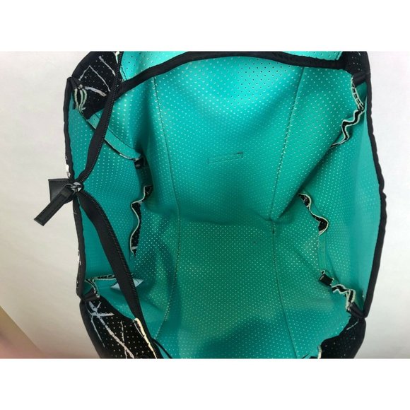 Fabletics Black White Mesh Soft Tote Large Workout - Picture 6 of 11
